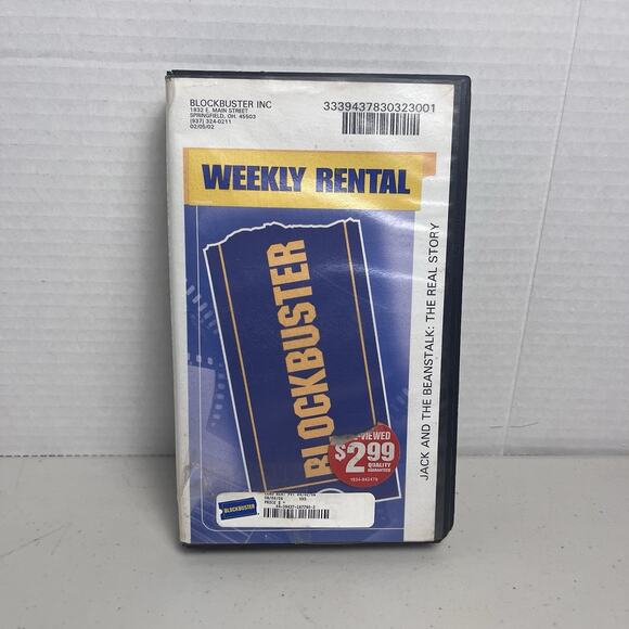 Blockbuster Video VHS Clamshell Rental Case Jack and the Beanstalk Real Story - Picture 11 of 11